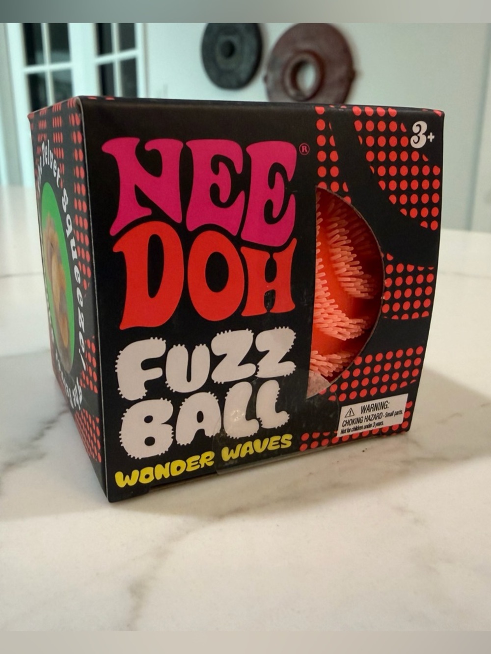 Schylling NEEDOH Fuzz Ball Wonder Waves - Orange / Coral - NIB